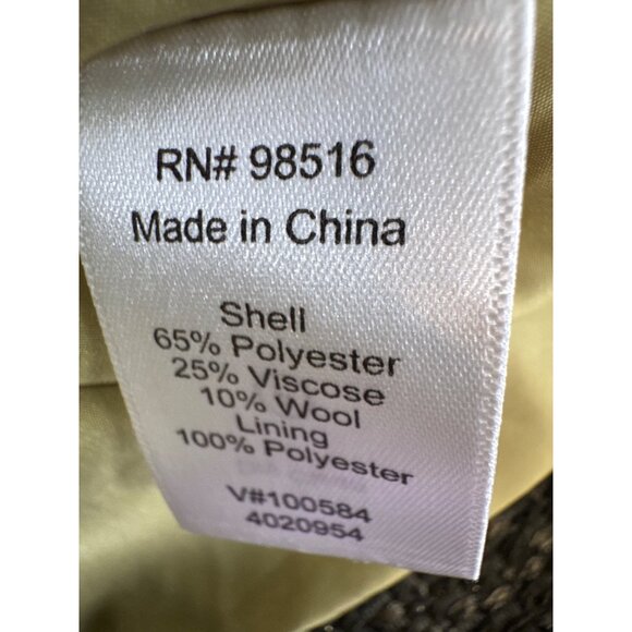 Coldwater Creek Green Textured Blazer Womens Size 16 crest Button Wool Blend new - Picture 4 of 5